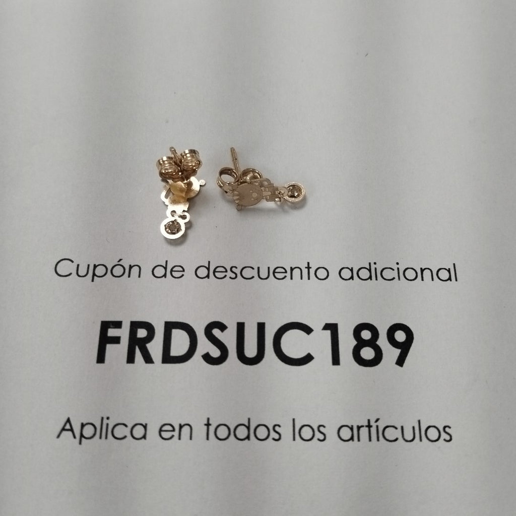 BROQUELES PAR ORO 14 K 1 GRMS (SEMINUEVO)