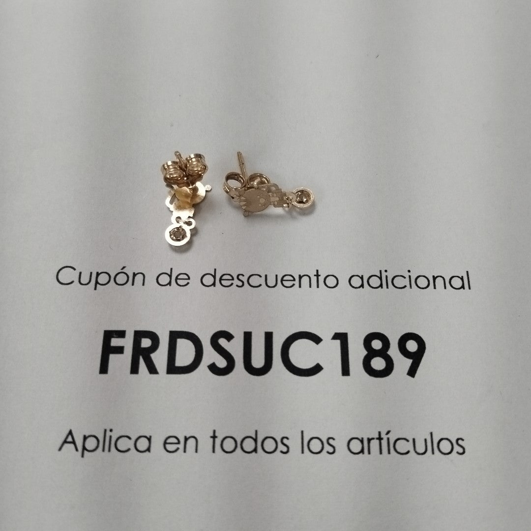 BROQUELES PAR ORO 14 K 1 GRMS (SEMINUEVO)