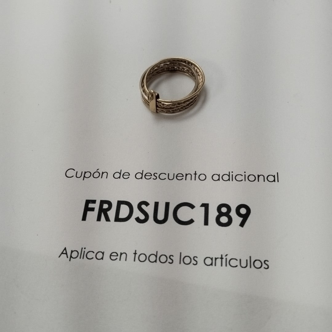SEMANARIO DE ARGOLLAS ORO COMBINADO 14 K 3,10 GRMS (SEMINUEVO)