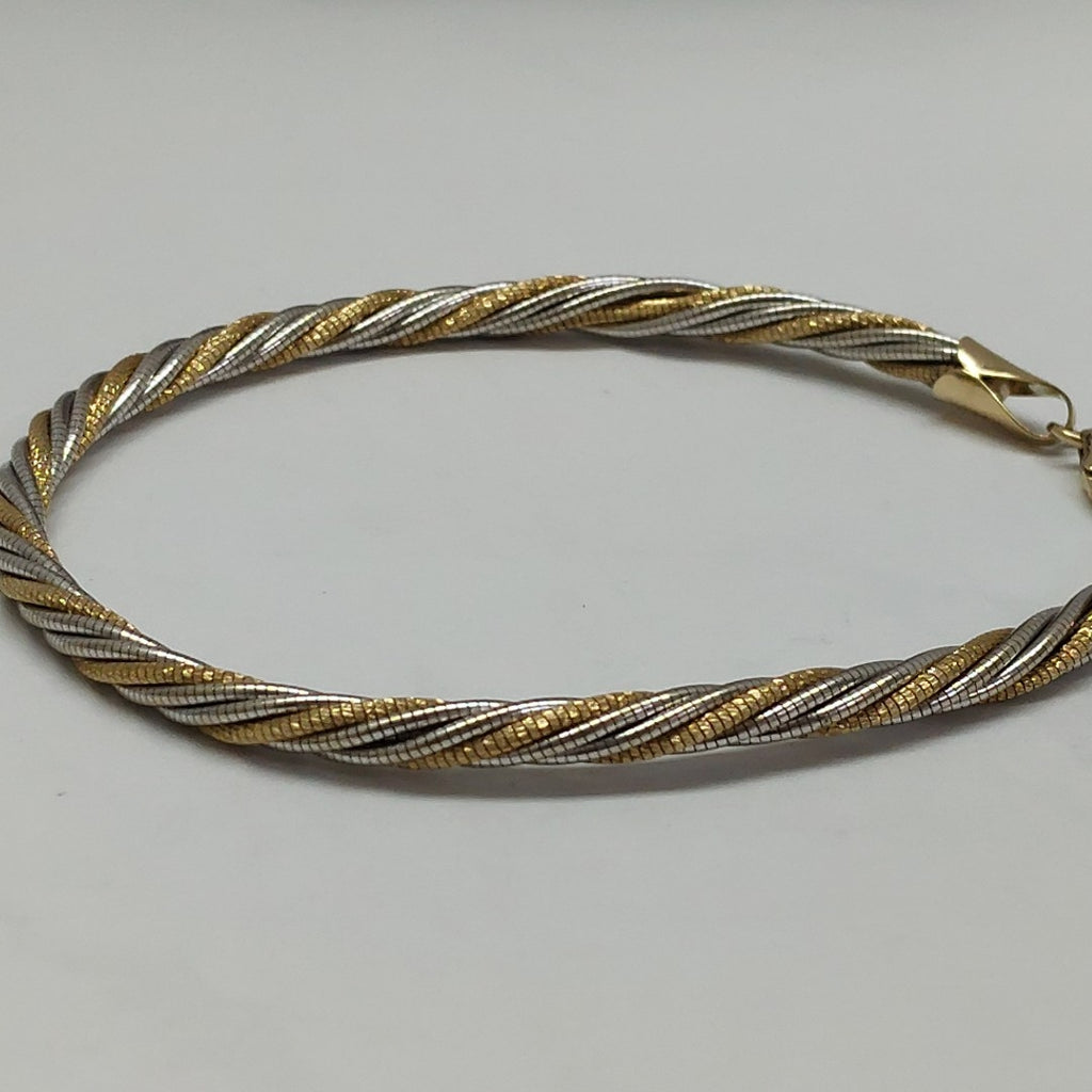PULSERA ORO COMBINADO 14 K 9.1 GRMS (SEMINUEVO)