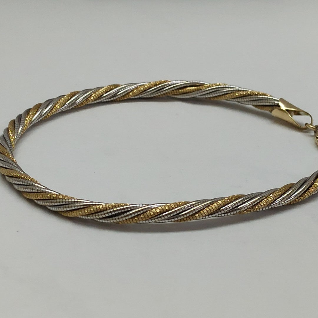 PULSERA ORO COMBINADO 14 K 9.1 GRMS (SEMINUEVO)