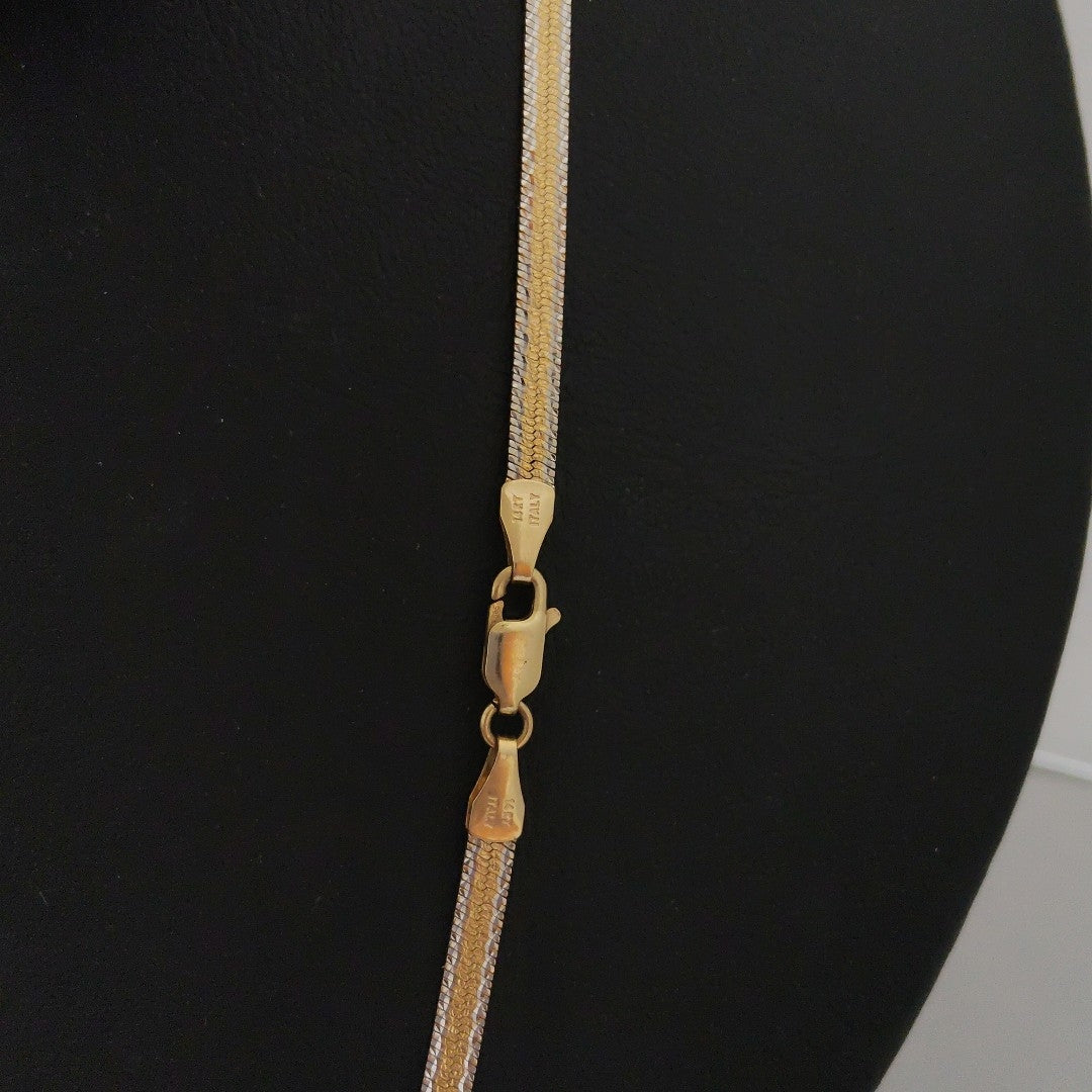 CADENA ORO COMBINADO 14 K 7.7 GRMS (SEMINUEVO)