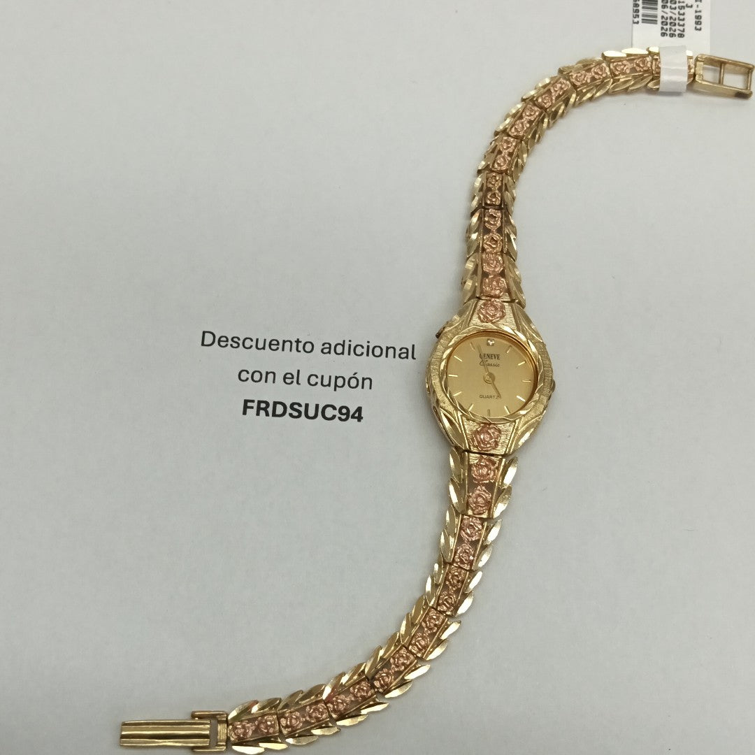 RELOJ CAJA ACERO PULSO ORO ORO 14 K 25.7 GRMS (SEMINUEVO)