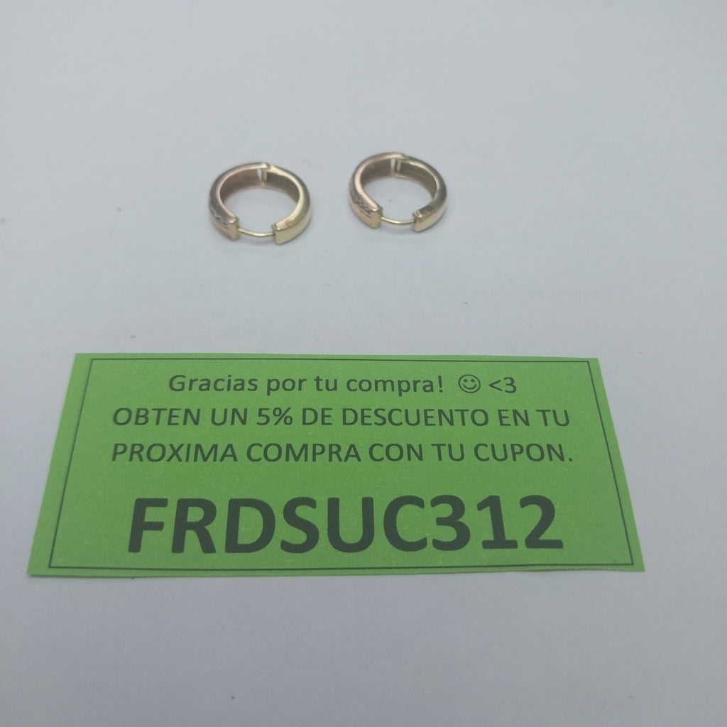 ARRACADAS PAR ORO 14 K 1.7 GRMS (SEMINUEVO)