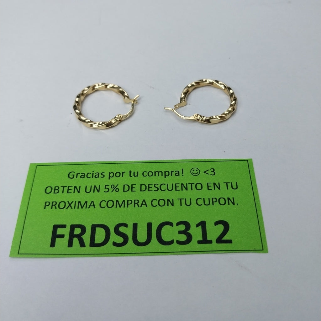 ARRACADAS PAR ORO 14 K 1.4 GRMS (SEMINUEVO)