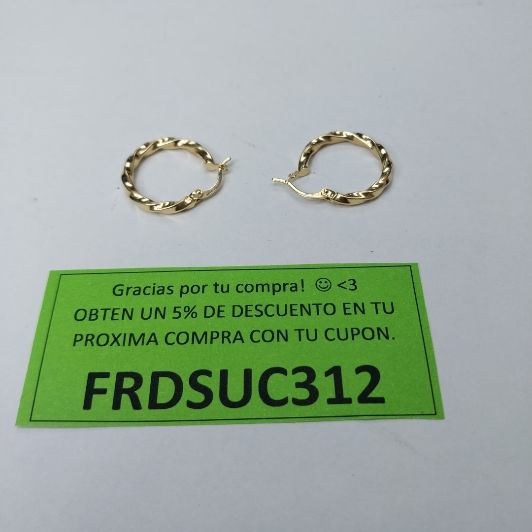 ARRACADAS PAR ORO 14 K 1.4 GRMS (SEMINUEVO)
