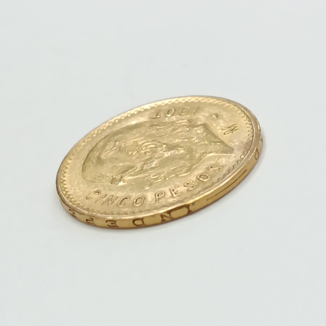 K1 4.1 GRMS 21 K IDENTIFICACIÓN MONEDA NOMINATIVA MONEDAS PESOS 5 PESOS (SEMINUEVO)