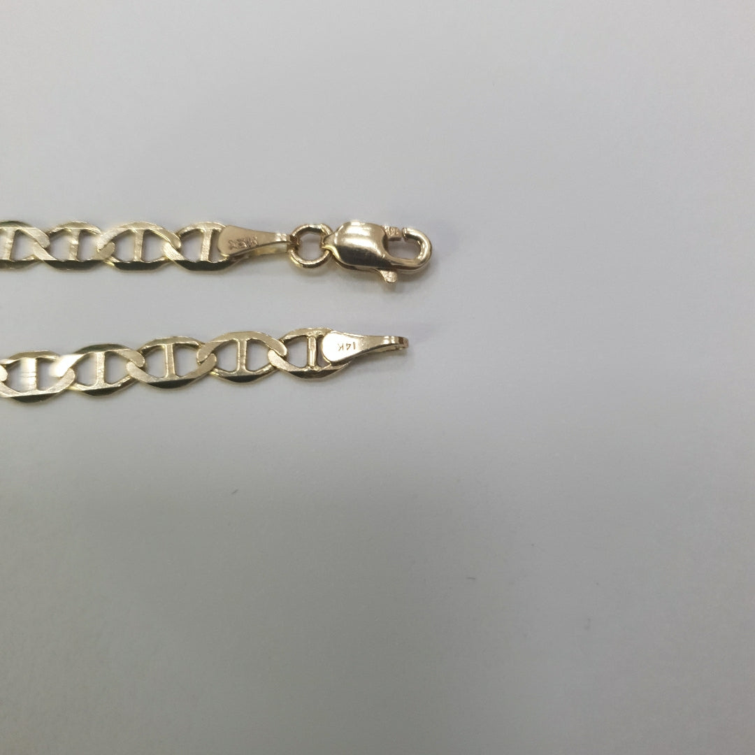 PULSERAS TEJIDO MARINERA ORO 14K 18 CM 2.8 GR (NUEVO)
