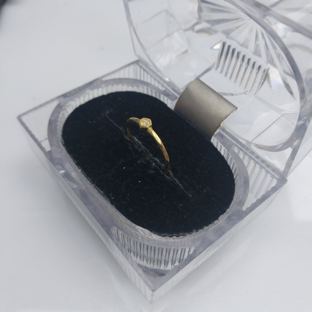 ANILLOS C/CIRCONIA ORO 10K TALLA 6 0.9 GR (NUEVO)