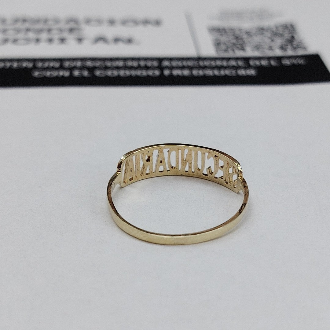 ANILLO DE GRADUACIÓN ORO 10 K 0,80 GRMS (SEMINUEVO)