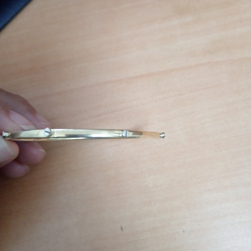 PULSERA RIGIDA ORO COMBINADO 14 K 5.3 GRMS (SEMINUEVO)
