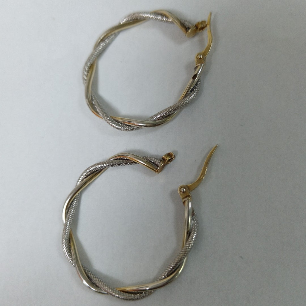 ARRACADAS PAR ORO COMBINADO 14 K 2.8 GRMS (SEMINUEVO)