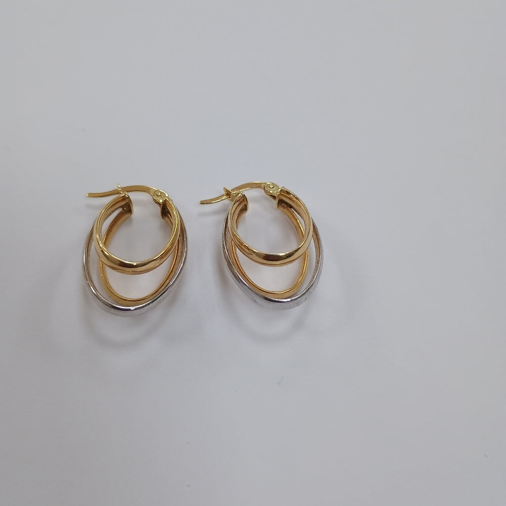 ARETES PAR ORO,RODIADO 14 K 2,60 GRMS (SEMINUEVO)