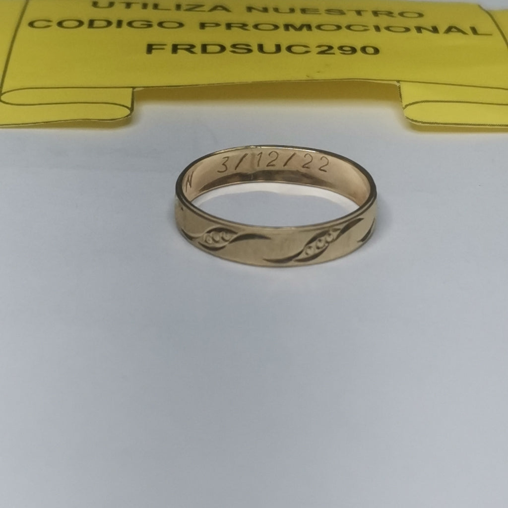 ARGOLLA ORO 10 K 1.2 GRMS (SEMINUEVO)