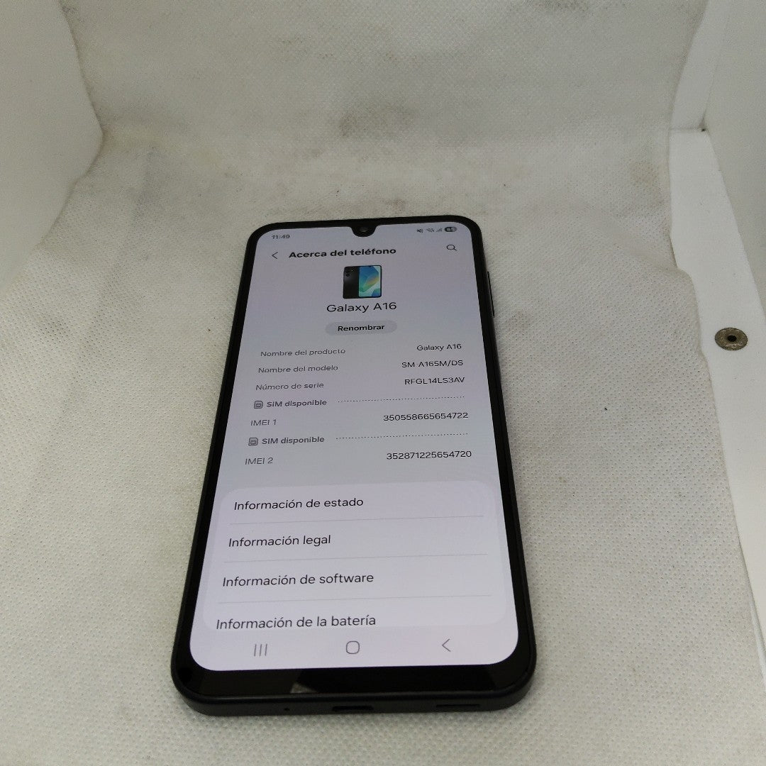CELULAR SAMSUNG GALAXY A16 SM-A165M (2024) 128 GB 4 GB RAM (SEMINUEVO)