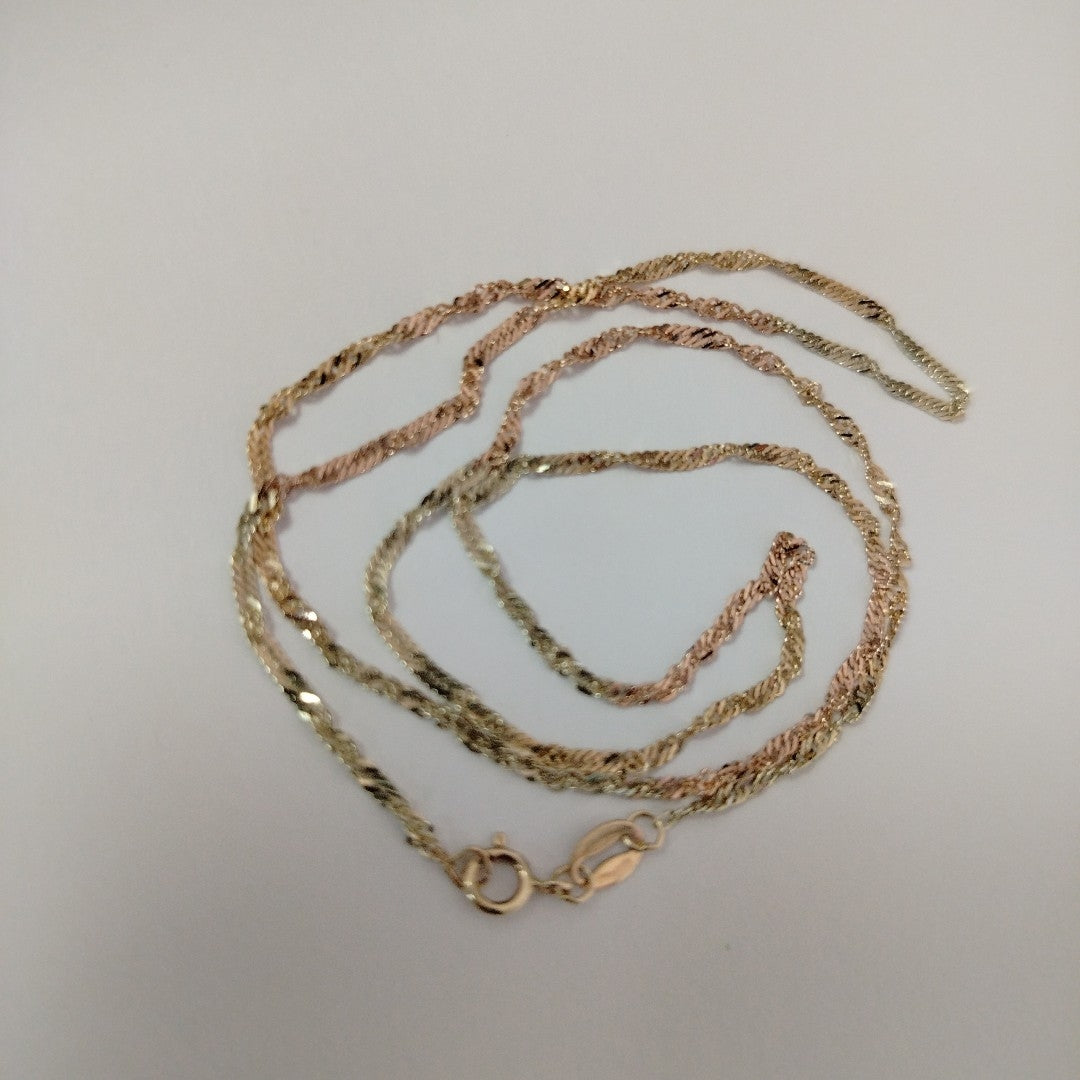 CADENA ORO, ORO COMBINADO 10 K 1.4 GRMS (SEMINUEVO)