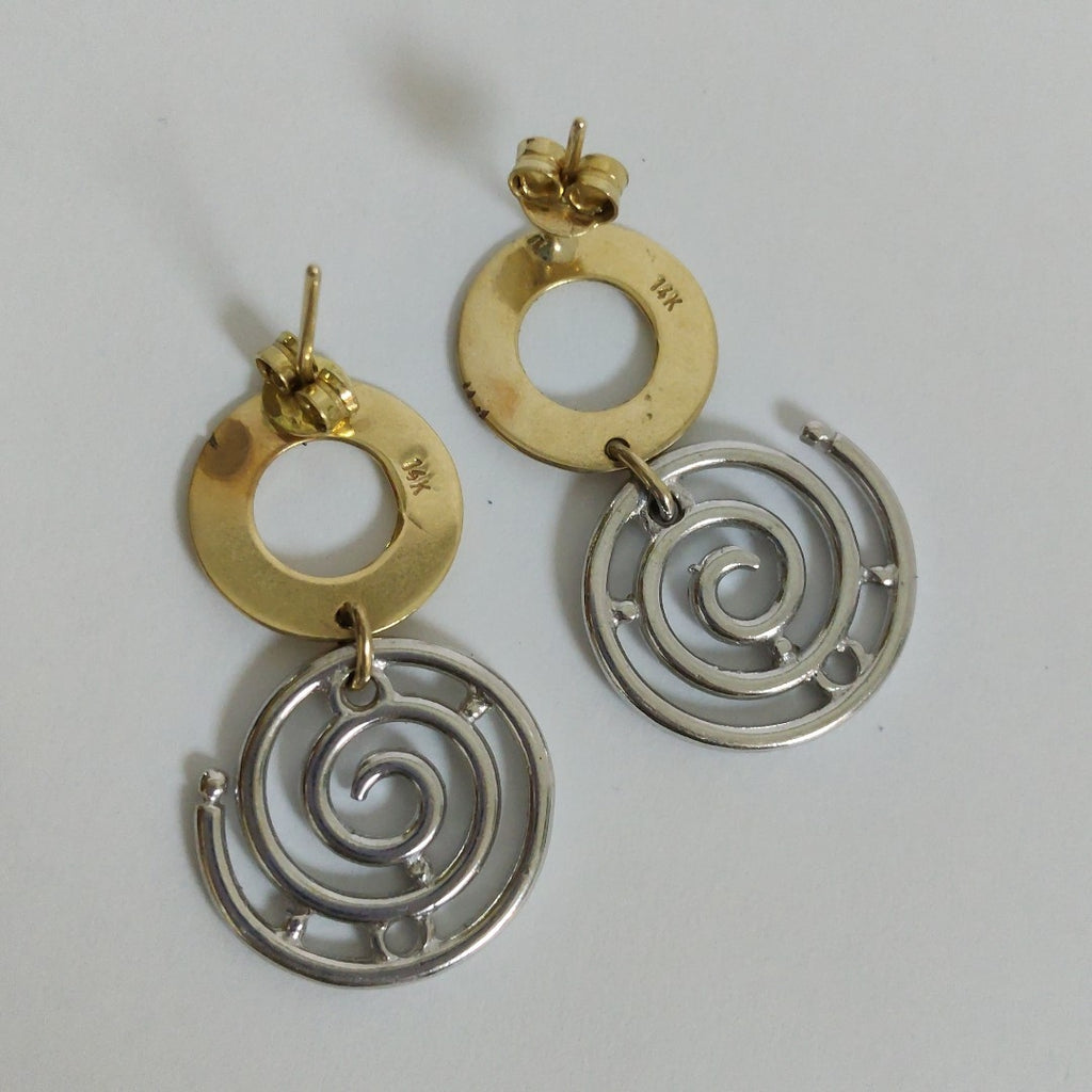BROQUELES PAR ORO, ORO COMBINADO 14 K 6 GRMS (SEMINUEVO)