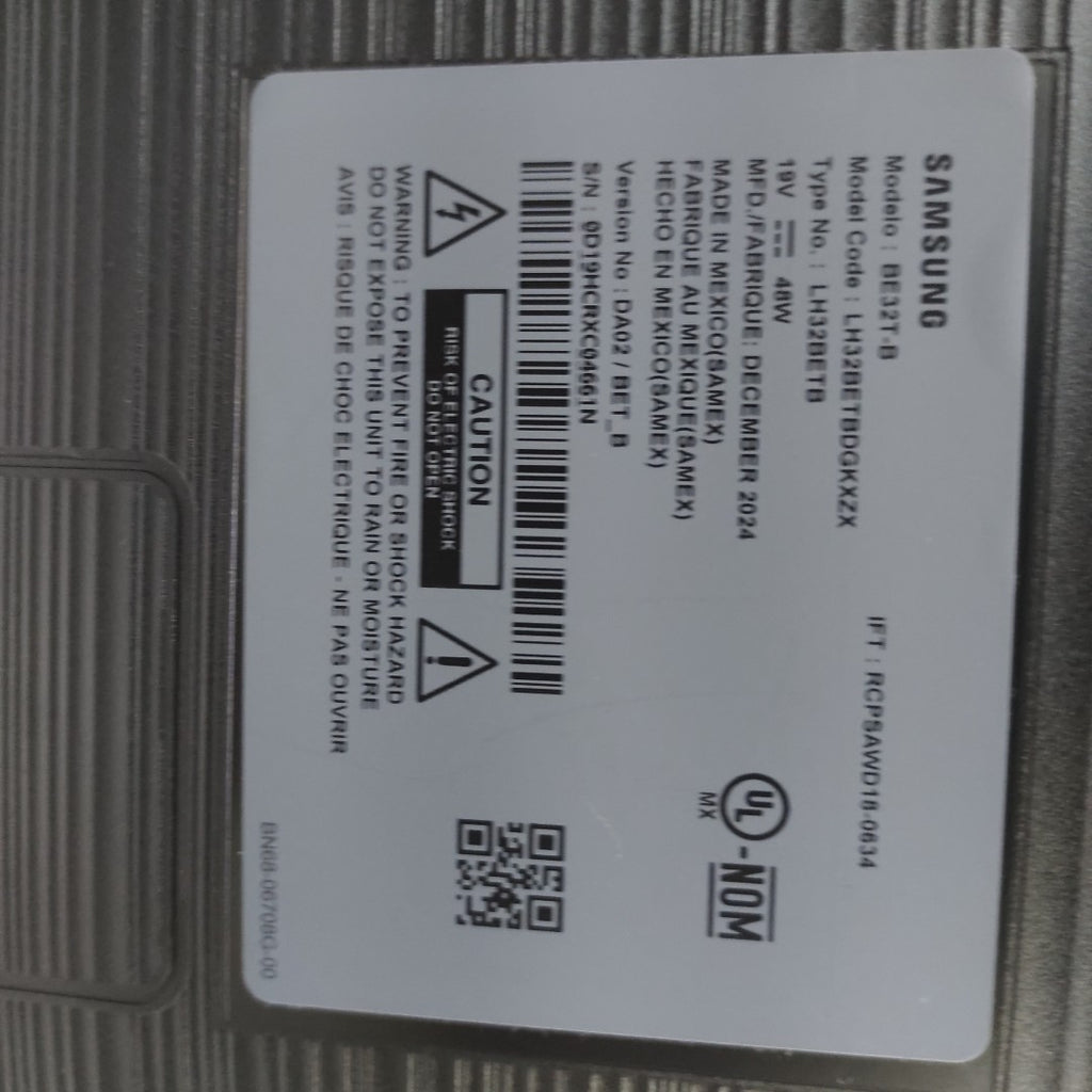 PANTALLA SAMSUNG BE32T-B (2024) 32" LED HD (SEMINUEVO)