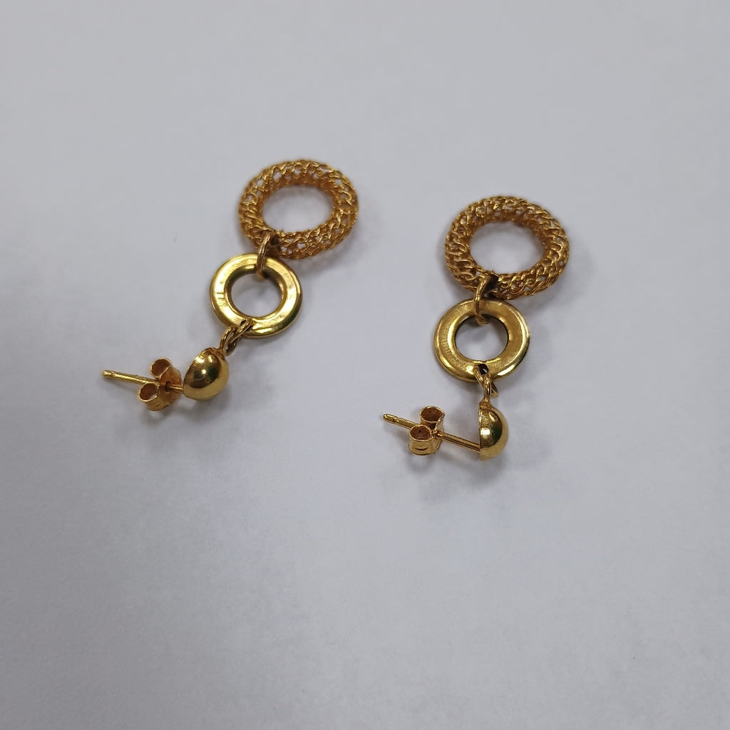 ARETES PAR ORO 14 K 3 GRMS (SEMINUEVO)