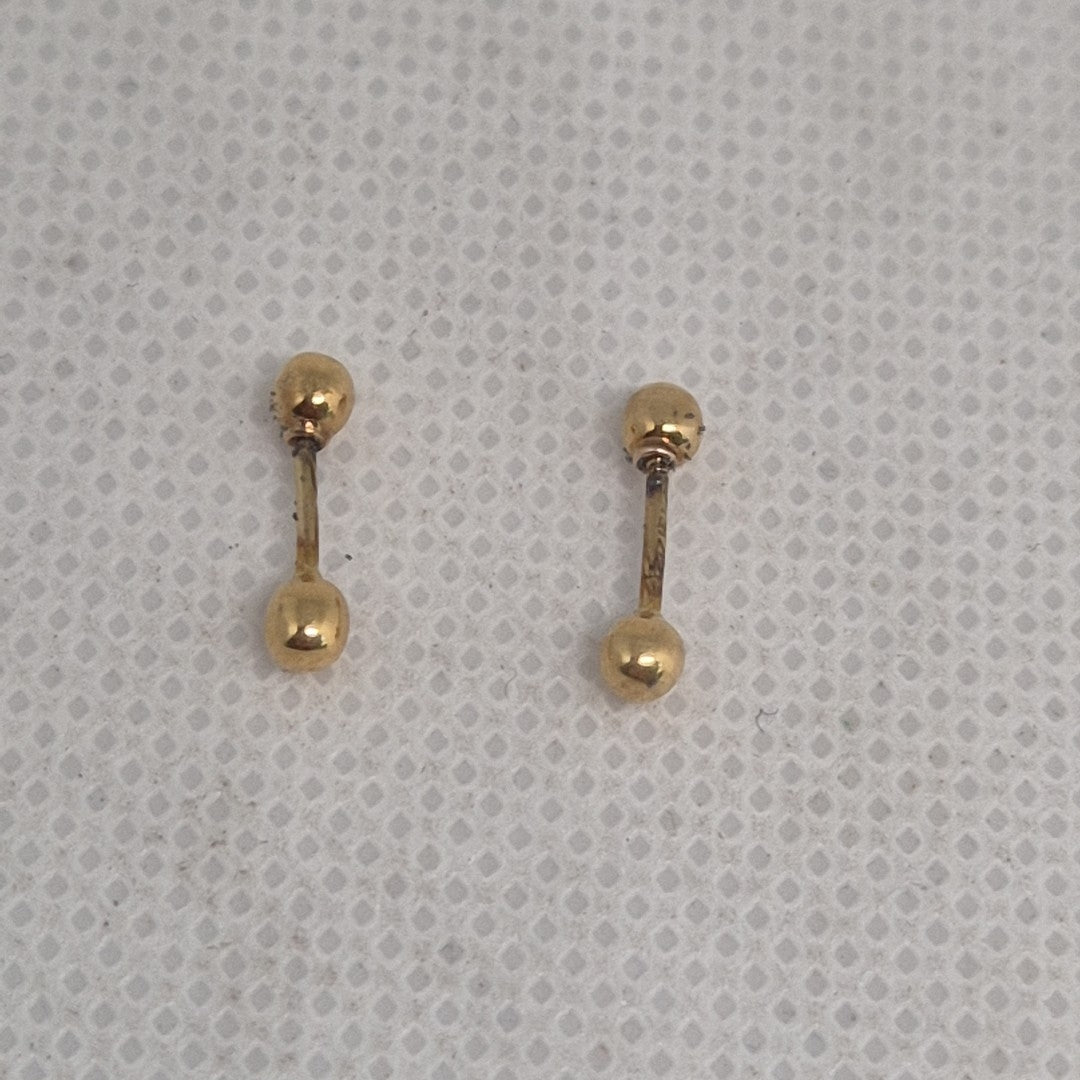 BROQUELES PAR ORO 14 K 0,30 GRMS (SEMINUEVO)