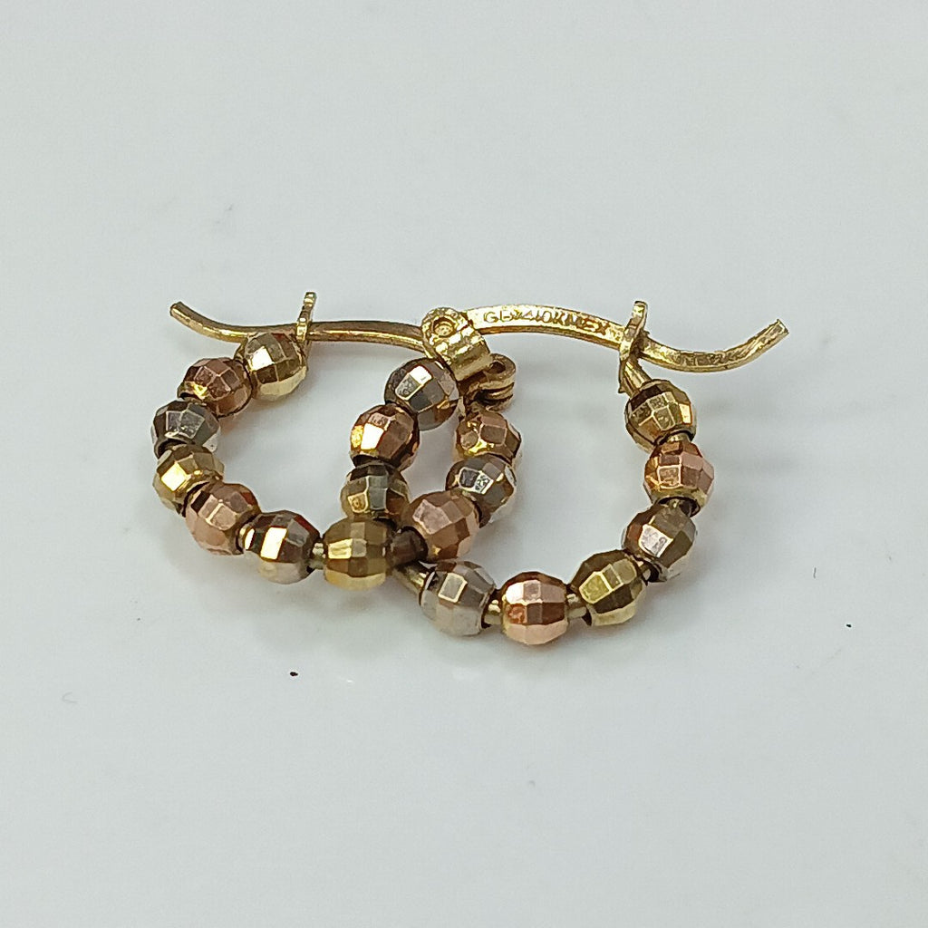 ARRACADAS PAR ORO, ORO COMBINADO 10 K 1.9 GRMS (SEMINUEVO)