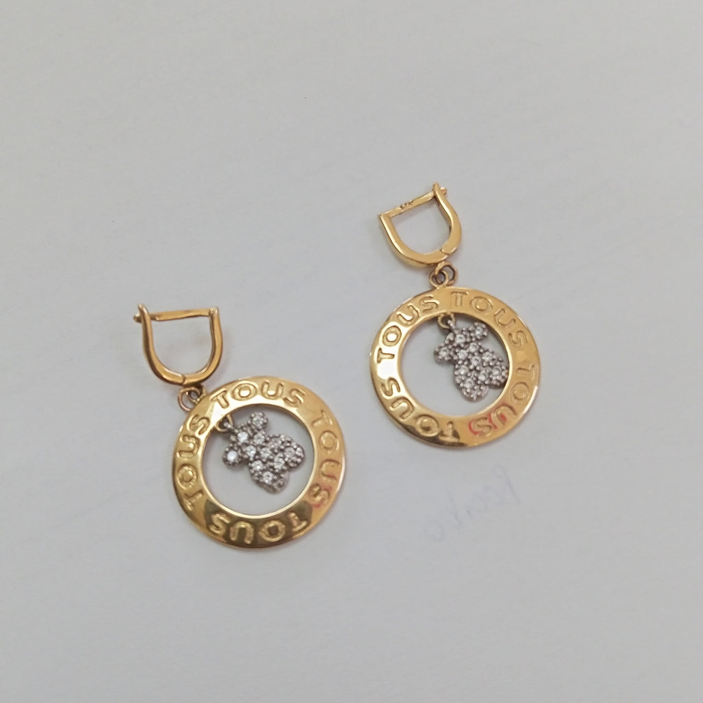 ARETES PAR ORO 14 K 10.2 GRMS (SEMINUEVO)