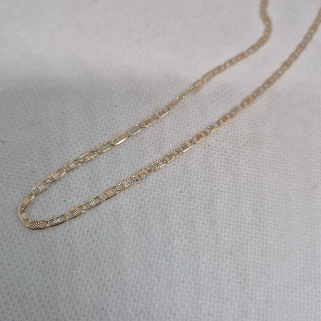 CADENA ORO, ORO COMBINADO 10 K 3.7 GRMS (SEMINUEVO)