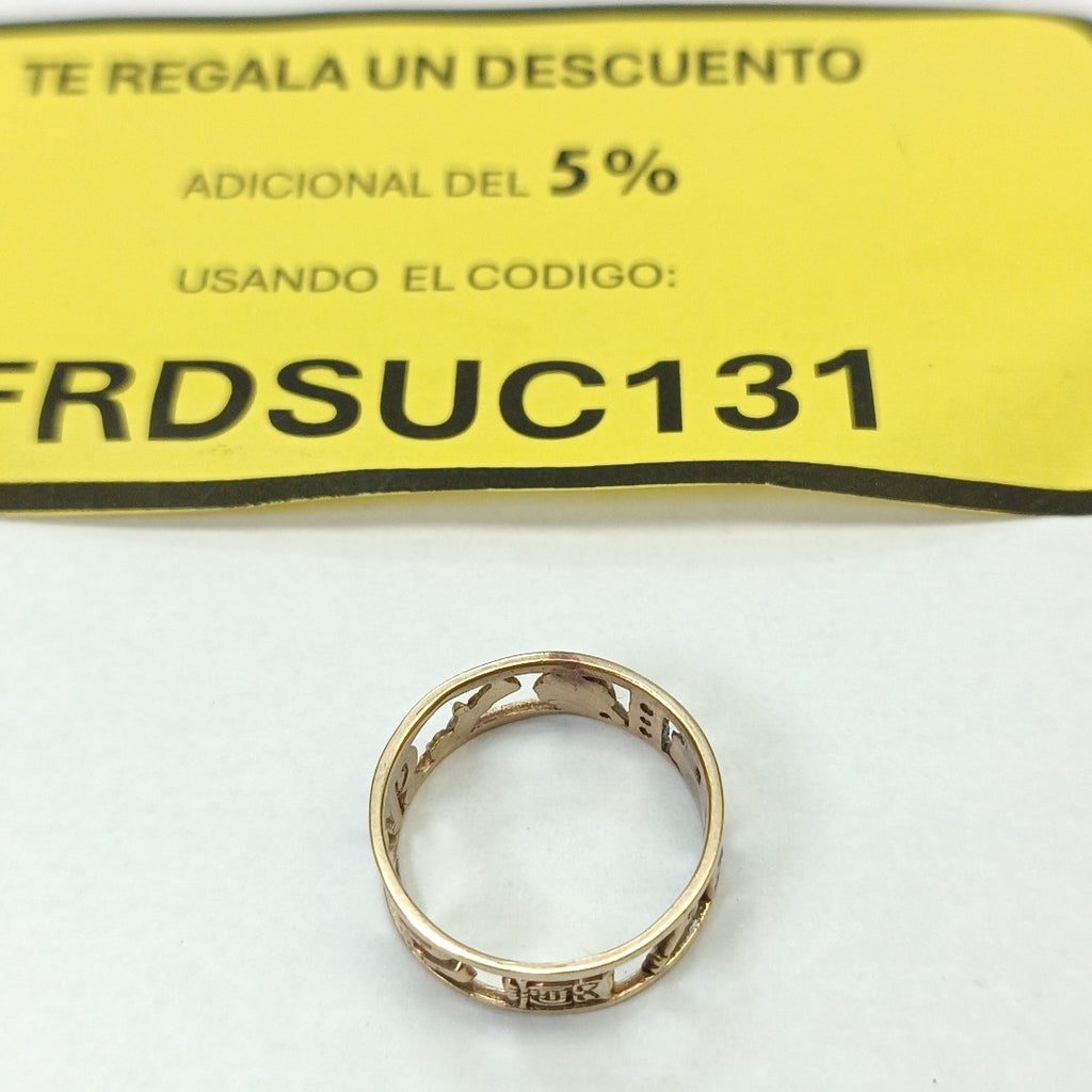 ARGOLLA DE LA SUERTE ORO 10 K 2.7 GRMS (SEMINUEVO)