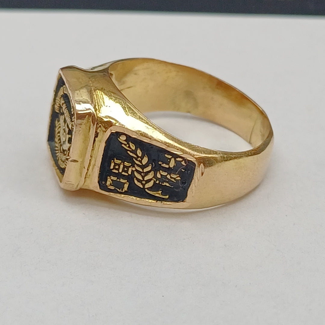 ANILLO DE GRADUACIÓN ORO 10 K 7.6 GRMS (SEMINUEVO)