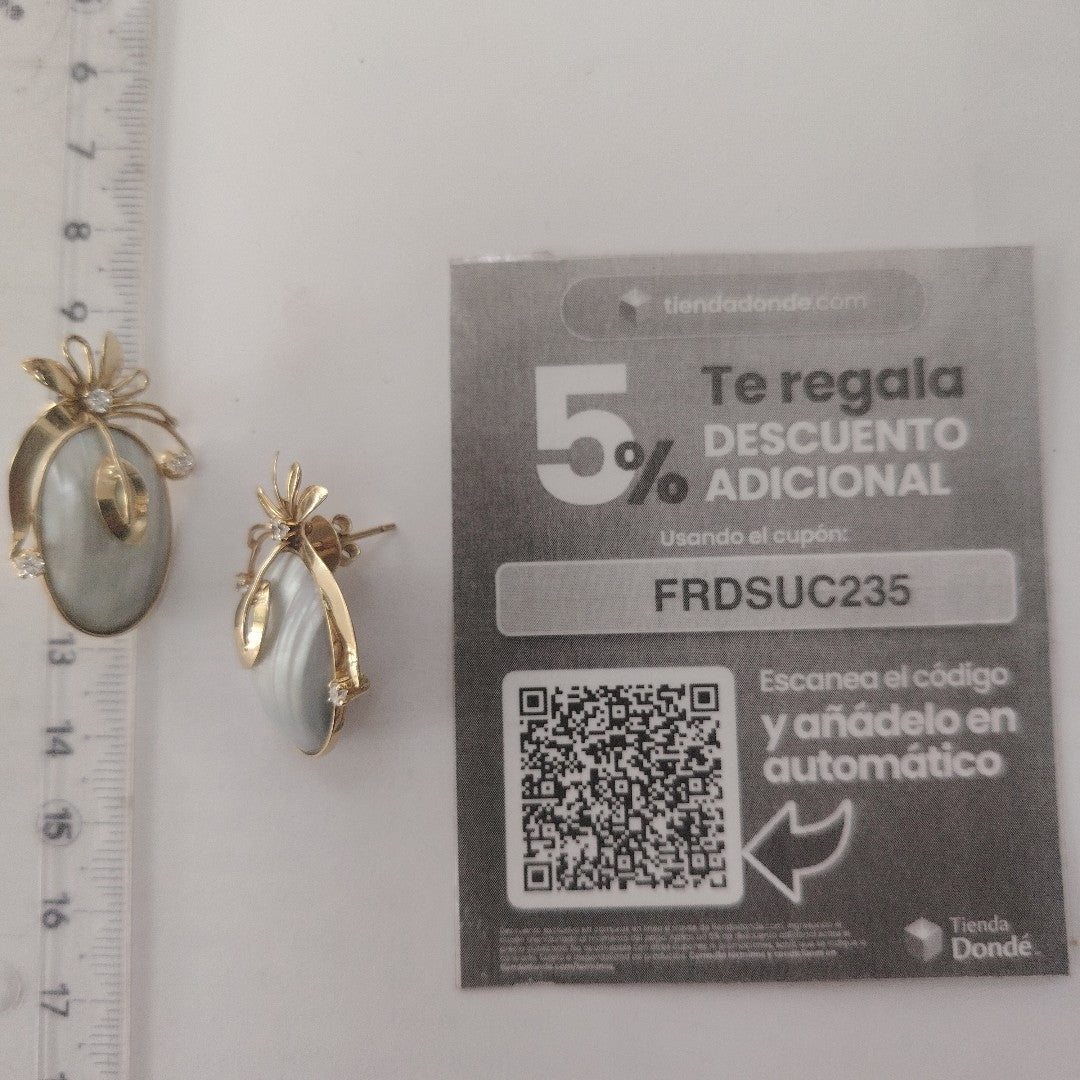 ARETES PAR ORO 10 K 8,00 GRMS (SEMINUEVO)