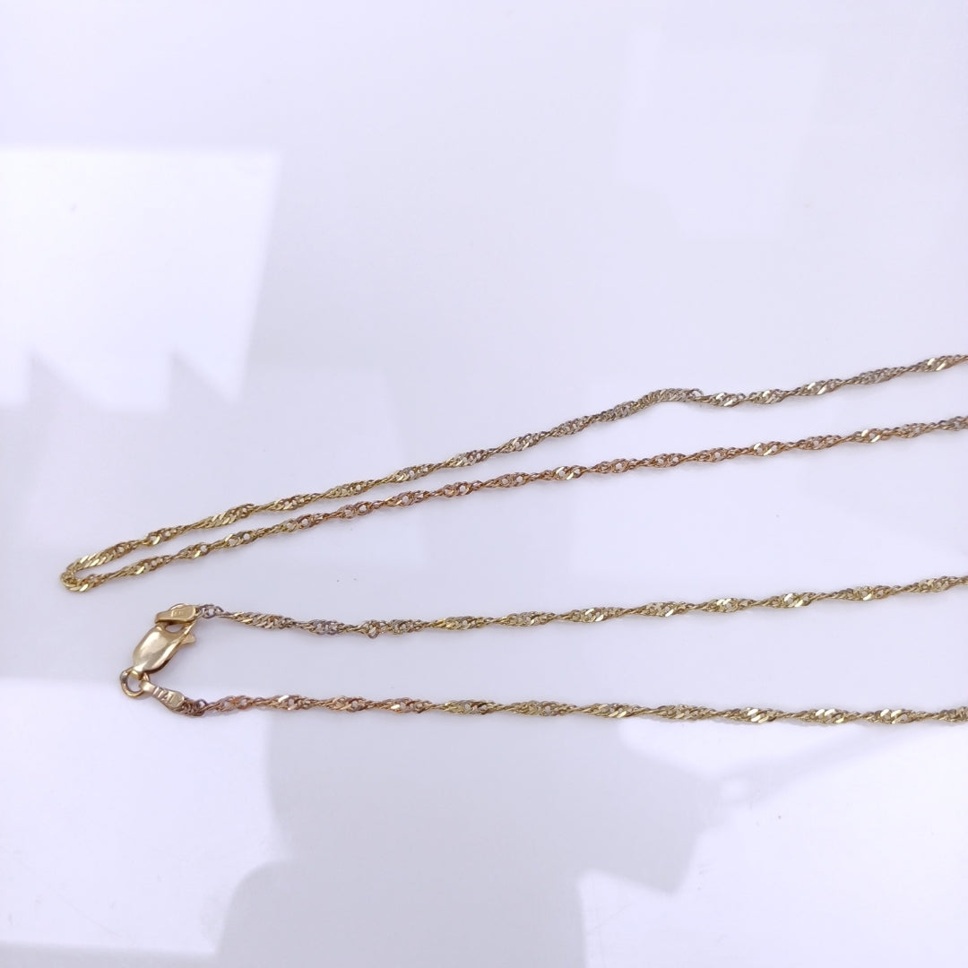 CADENA ORO COMBINADO 14 K 3.4 GRMS (SEMINUEVO)