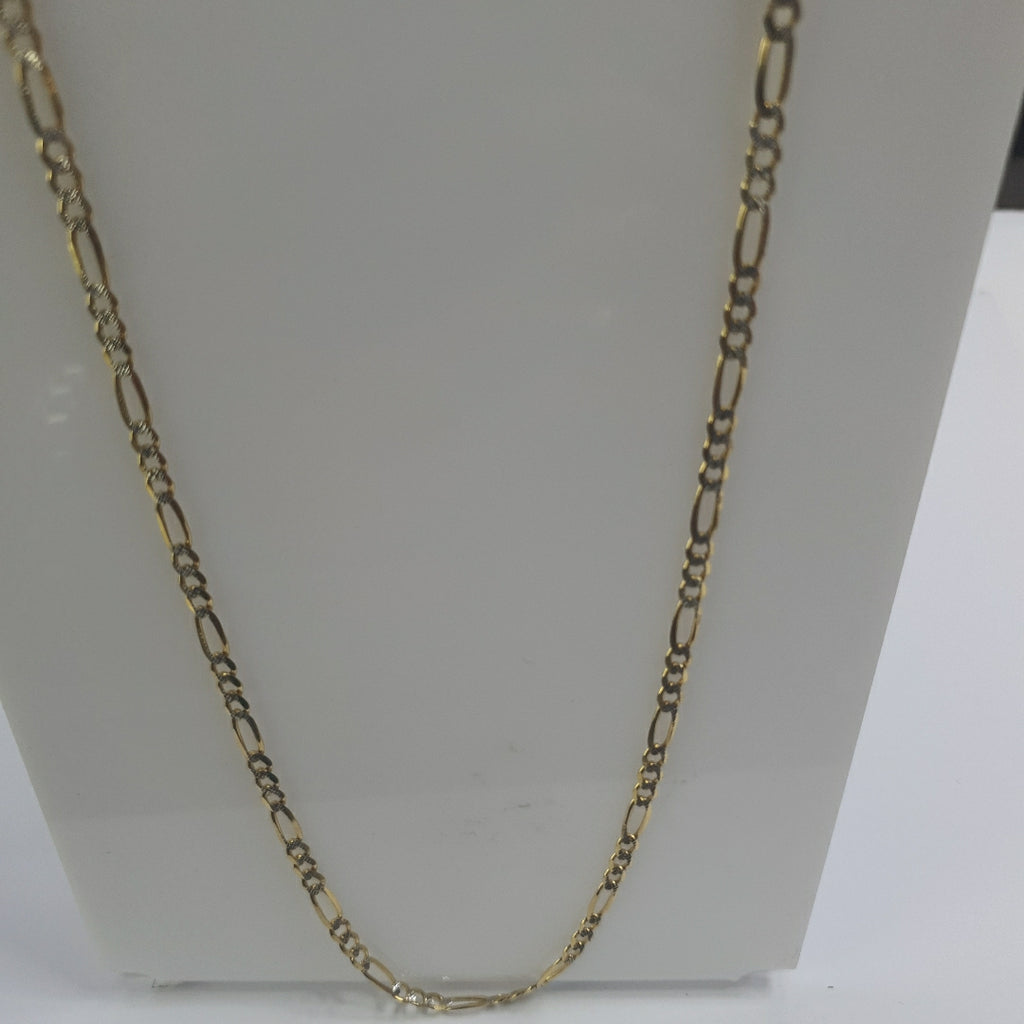 CADENAS TEJIDO 3X1 DIAMANTADO ORO 10K 50 CM 6 GR (NUEVO)
