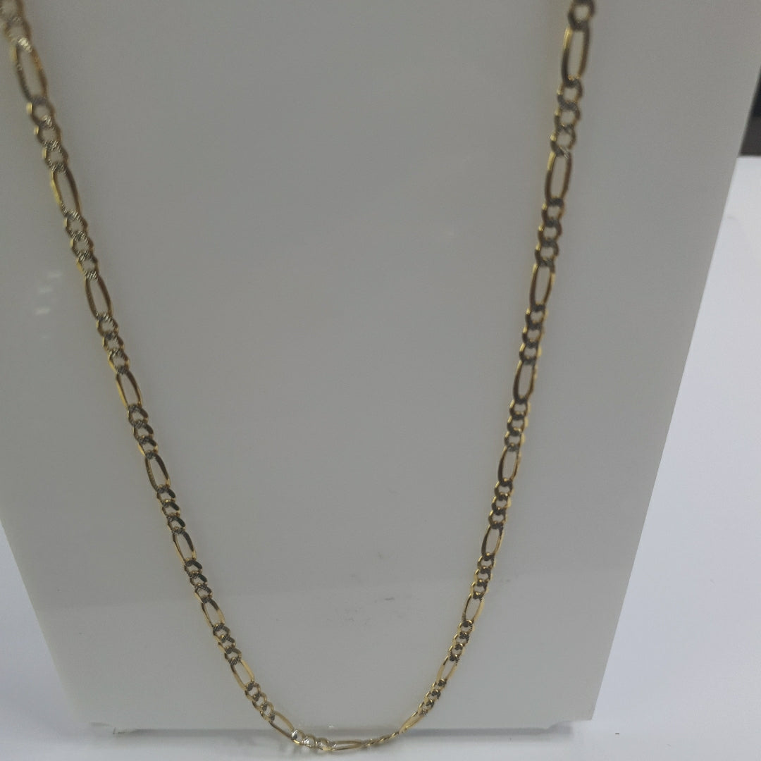 CADENAS TEJIDO 3X1 DIAMANTADO ORO 10K 50 CM 6 GR (NUEVO)