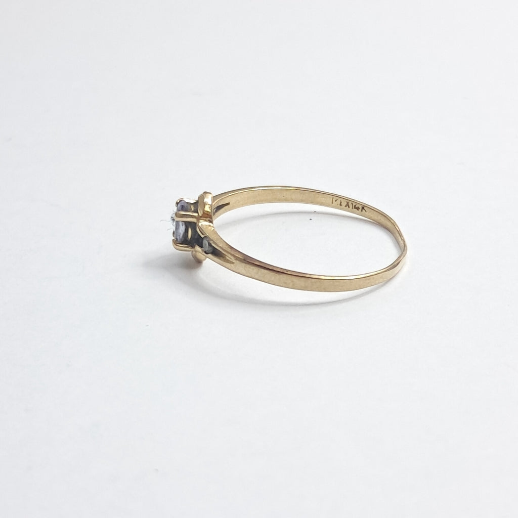 SOLITARIO ORO 14 K 1.1 GRMS (SEMINUEVO)