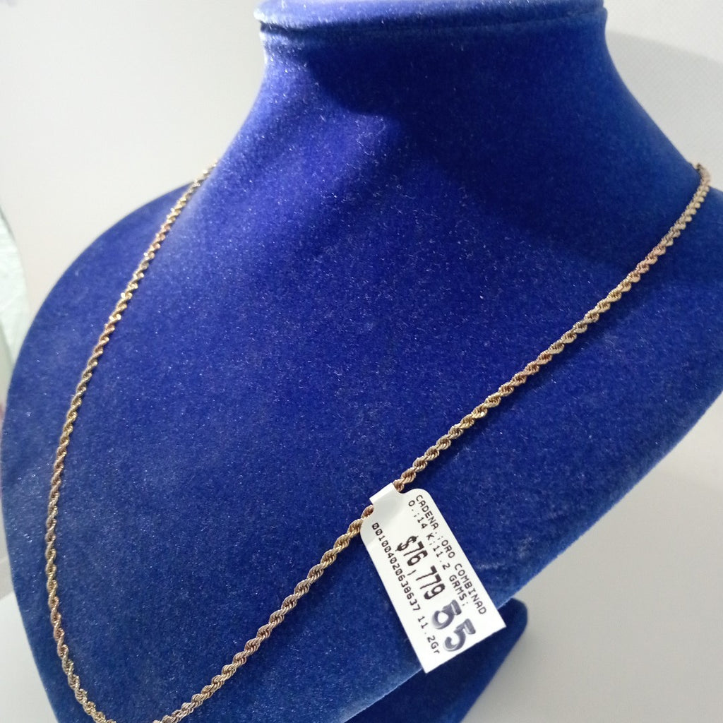 CADENA ORO COMBINADO 14 K 11.2 GRMS (SEMINUEVO)