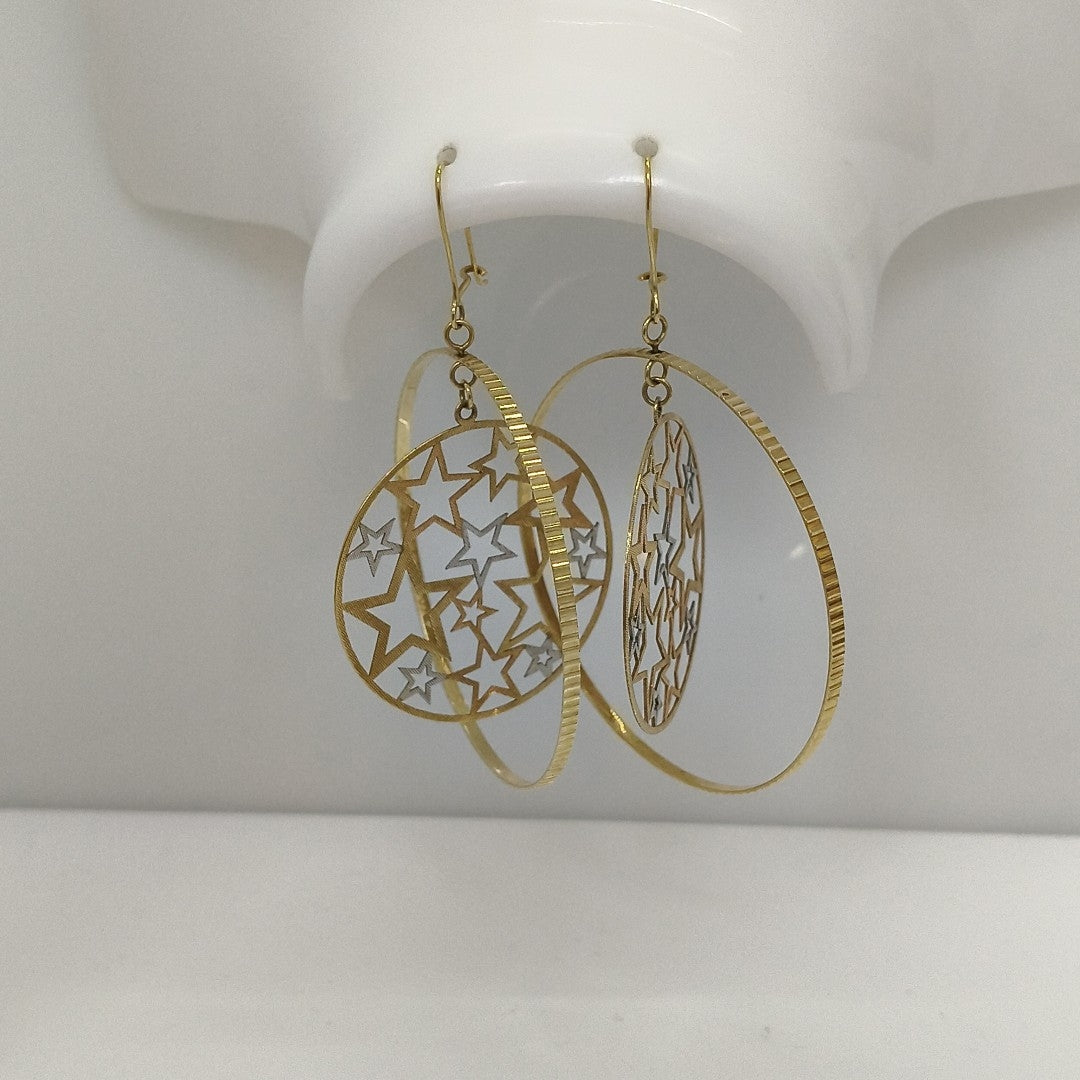 ARETES PAR ORO,ORO BLANCO 14 K 7,10 GRMS (SEMINUEVO)