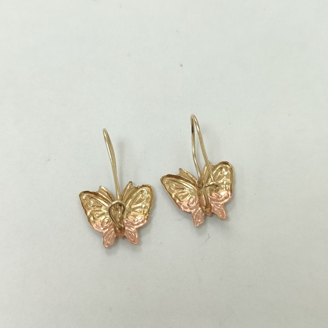 ARETES PAR ORO,ORO COMBINADO 10 K 1,30 GRMS (SEMINUEVO)