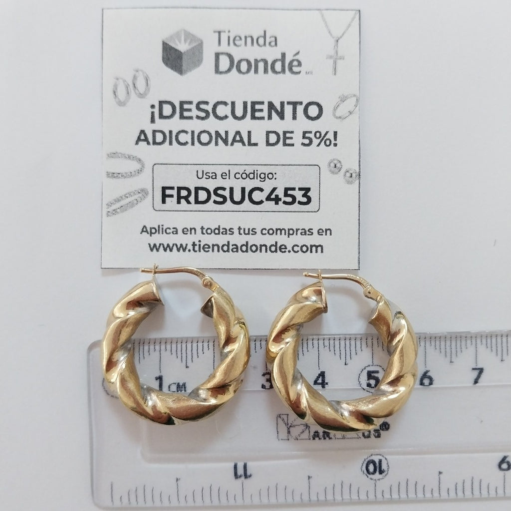 ARRACADAS PAR ORO 14 K 4.9 GRMS (SEMINUEVO)