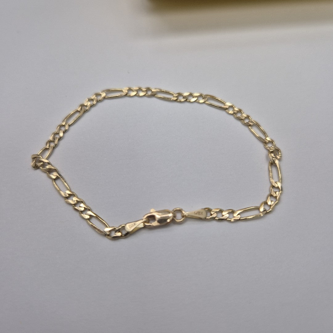 PULSERAS TEJIDO 3X1 ORO 14K 18 CM 2.9 GR (NUEVO)