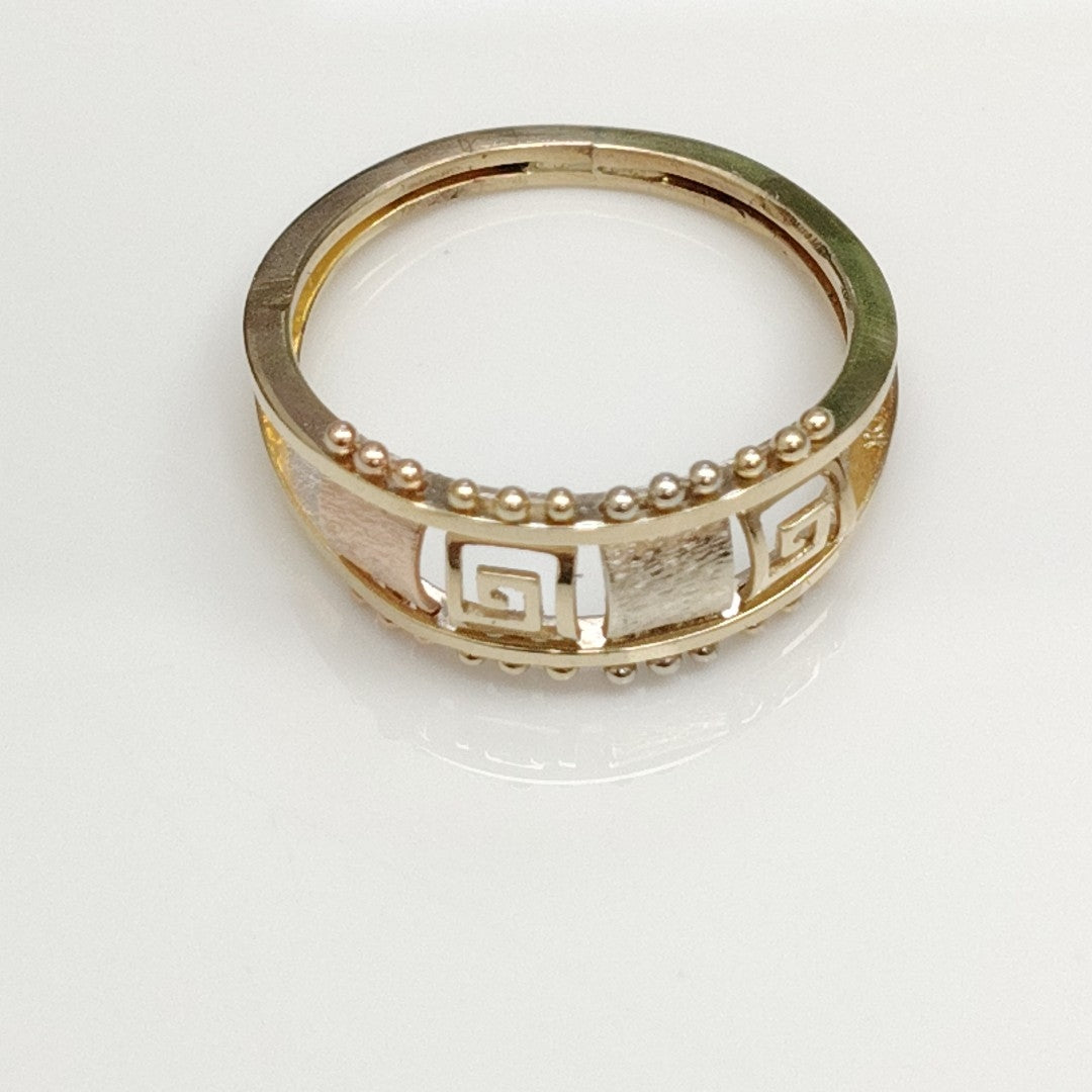 ANILLO ORO COMBINADO 14 K 1.7 GRMS (SEMINUEVO)