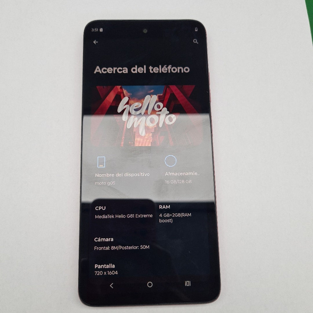 CELULAR MOTOROLA MOTO G05 XT2523-2 (2025) 128 GB 4 GB RAM (SEMINUEVO)