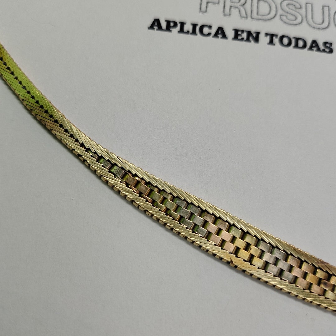 PULSERA ORO COMBINADO 14 K 15.7 GRMS (SEMINUEVO)
