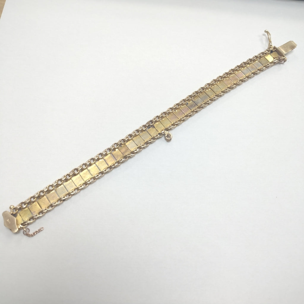 PULSERA ORO, ORO COMBINADO 10 K 27.6 GRMS (SEMINUEVO)