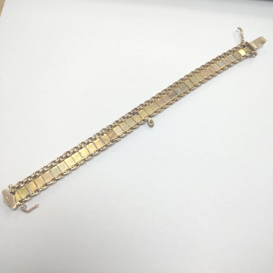 PULSERA ORO, ORO COMBINADO 10 K 27.6 GRMS (SEMINUEVO)