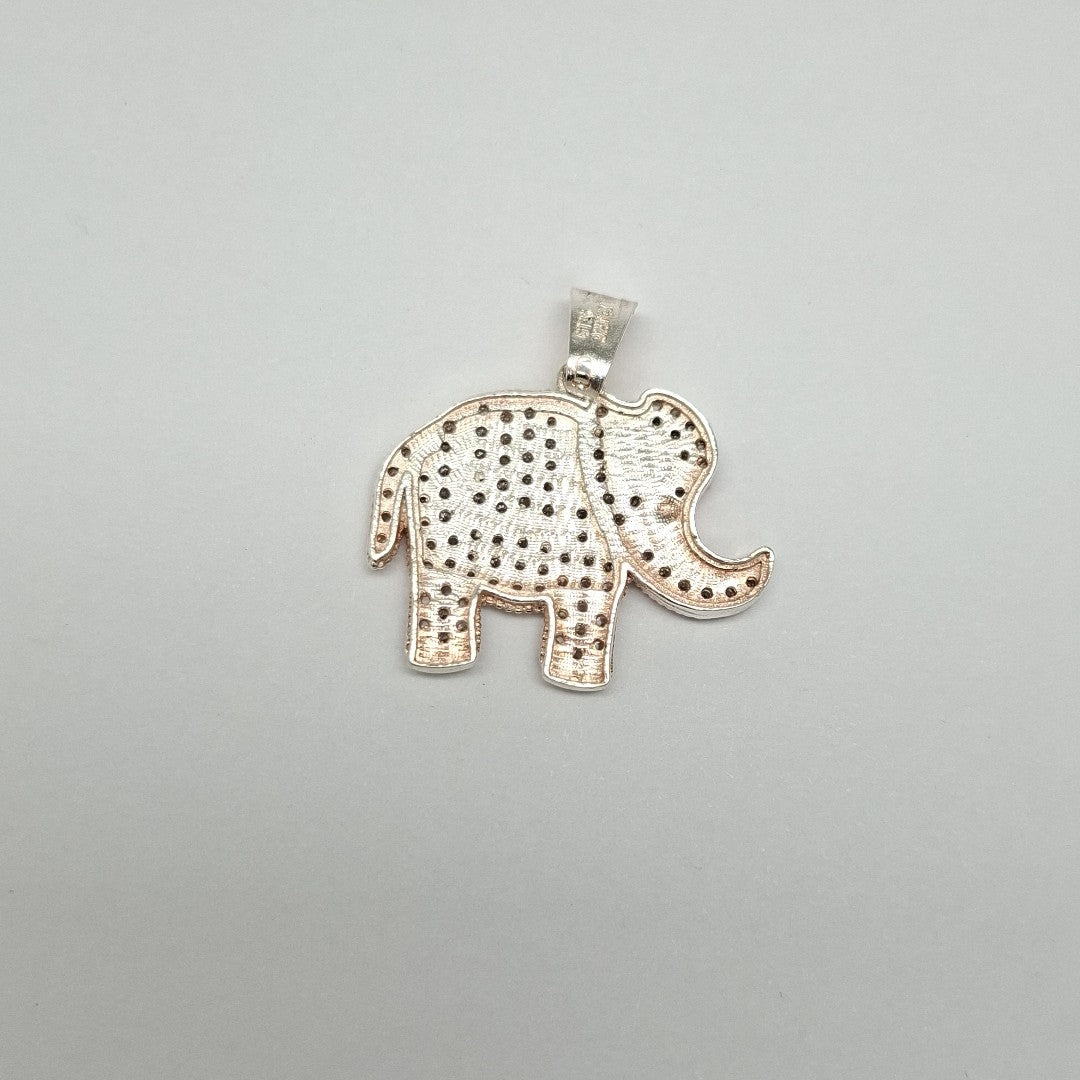 DIJE ELEFANTE C/CIRCONIAS PLATA .925 5.4 GR (NUEVO)