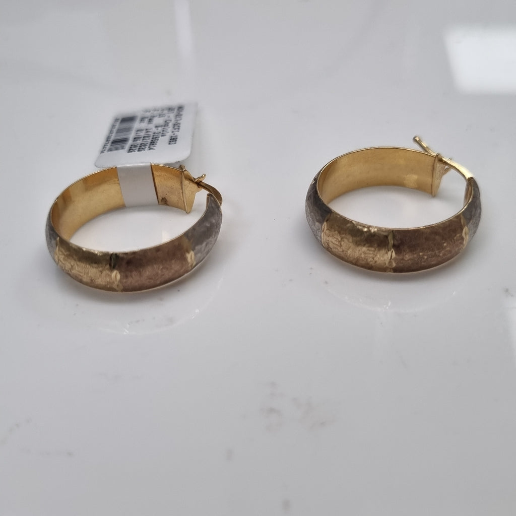 ARRACADAS PAR ORO, ORO COMBINADO 14 K 3 GRMS (SEMINUEVO)
