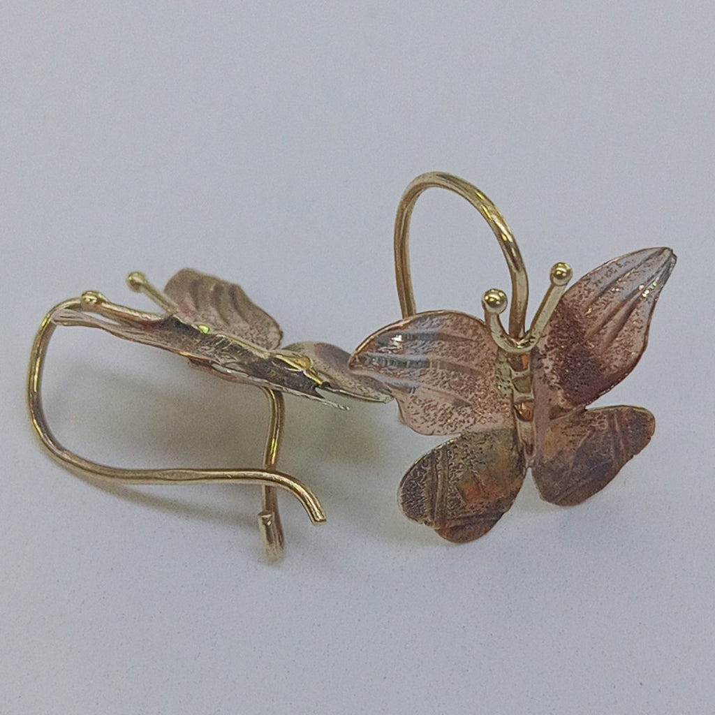 ARETES PAR ORO, ORO COMBINADO 10 K 1.7 GRMS (SEMINUEVO)