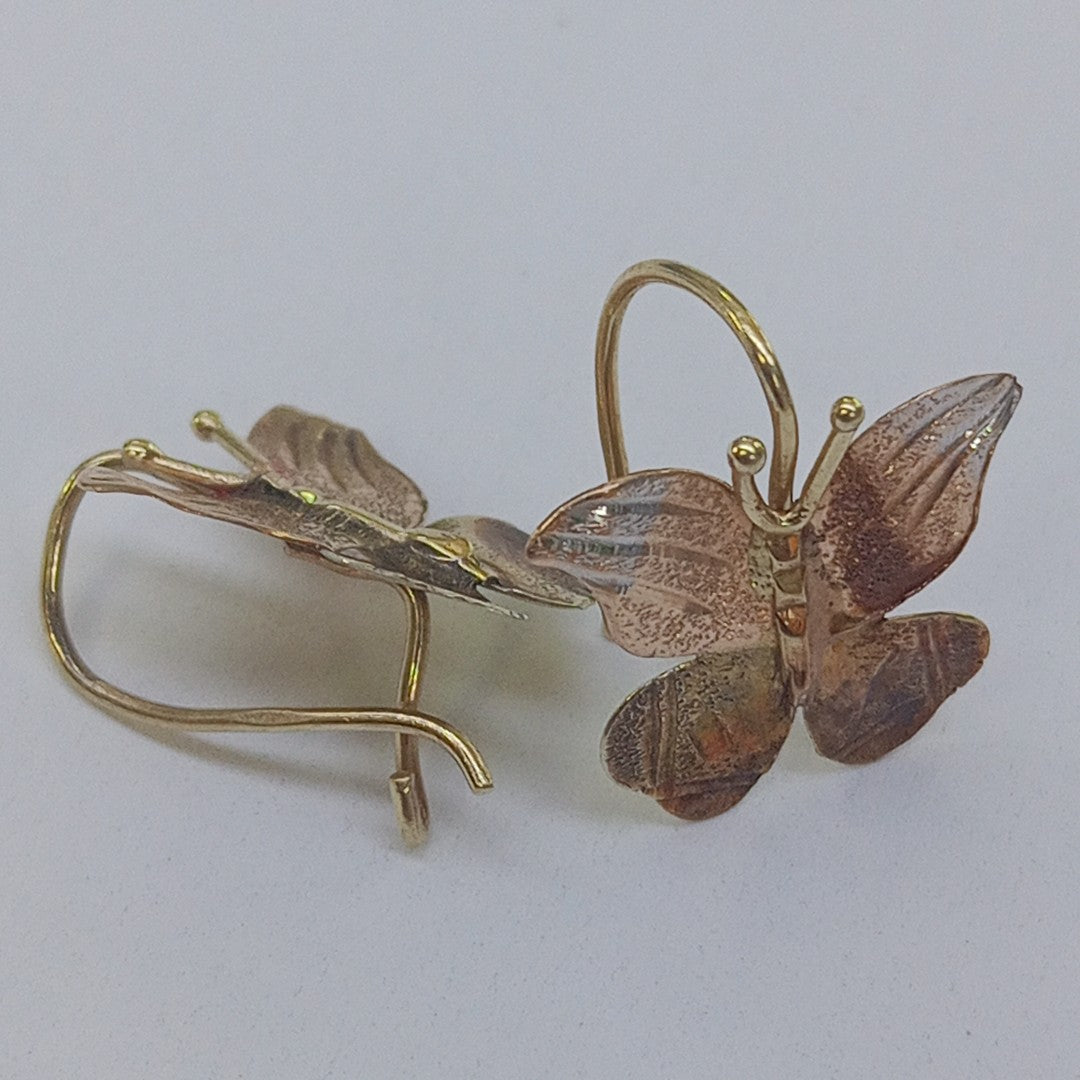 ARETES PAR ORO, ORO COMBINADO 10 K 1.7 GRMS (SEMINUEVO)