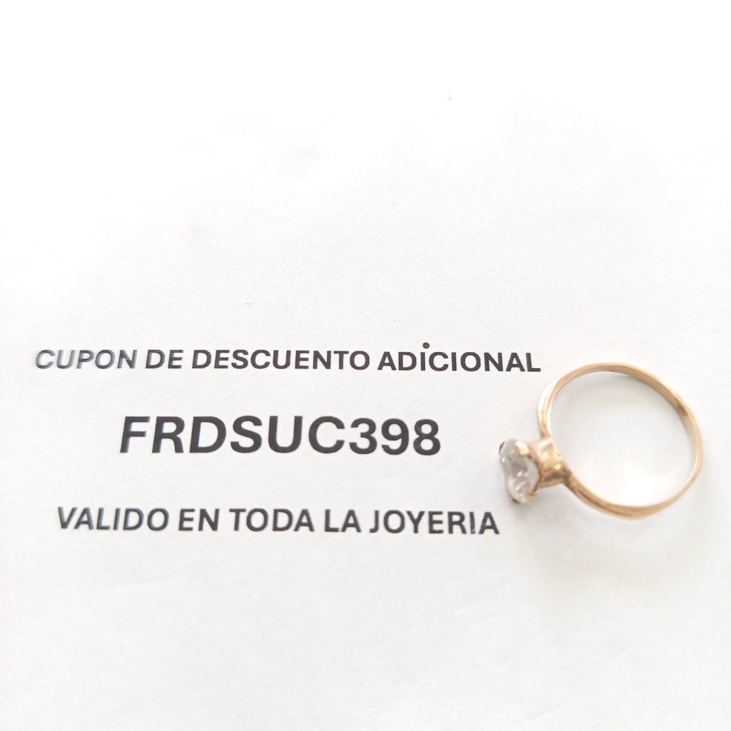 SOLITARIO ORO 10 K 1.6 GRMS (SEMINUEVO)
