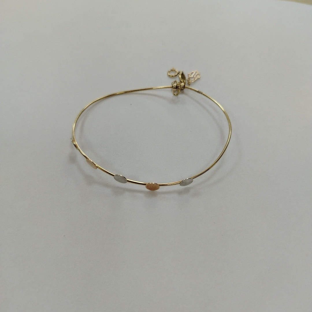 PULSERA RIGIDA ORO, ORO COMBINADO 10 K 2.4 GRMS (SEMINUEVO)